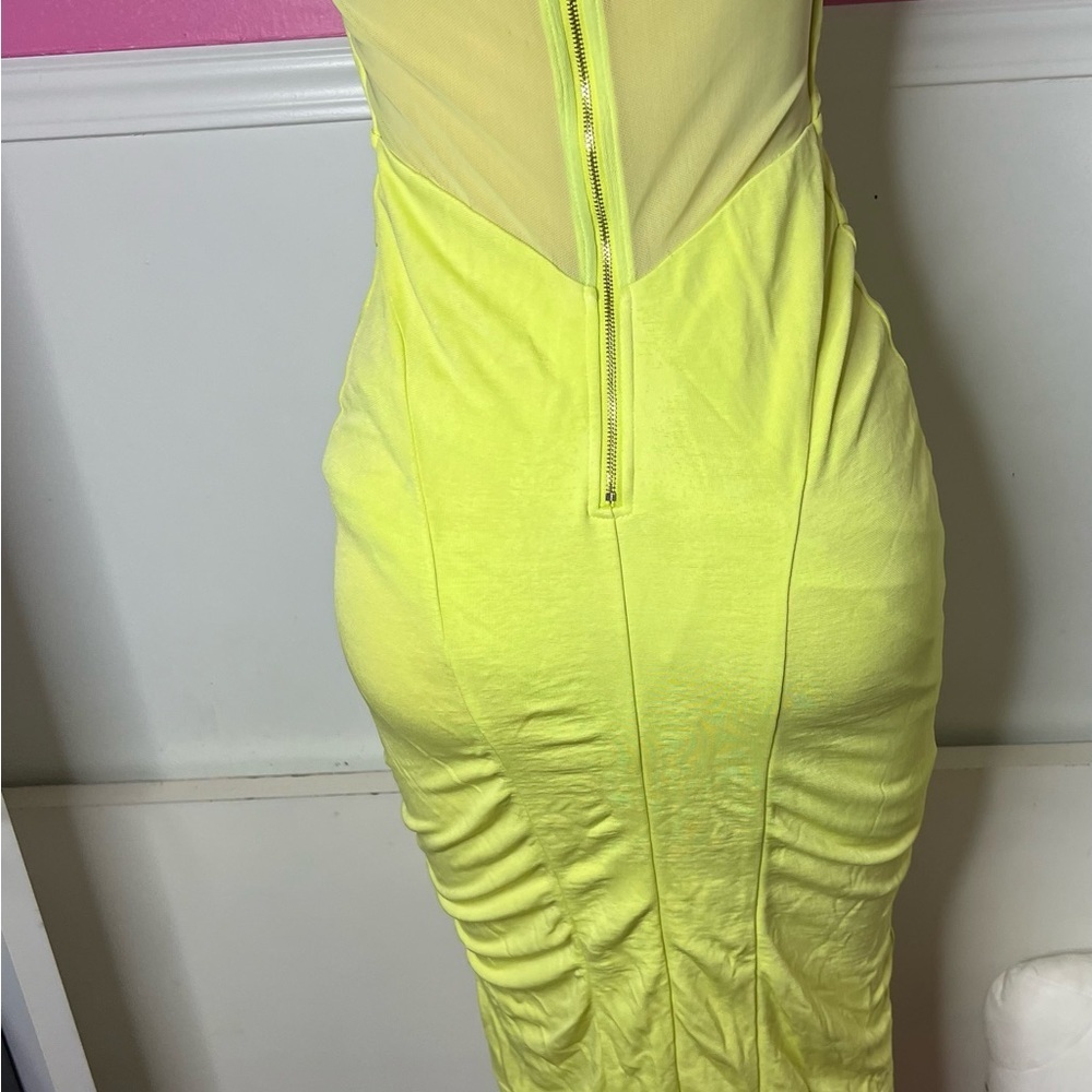 Lime Green Strappy Dress - Picture 8 of 9